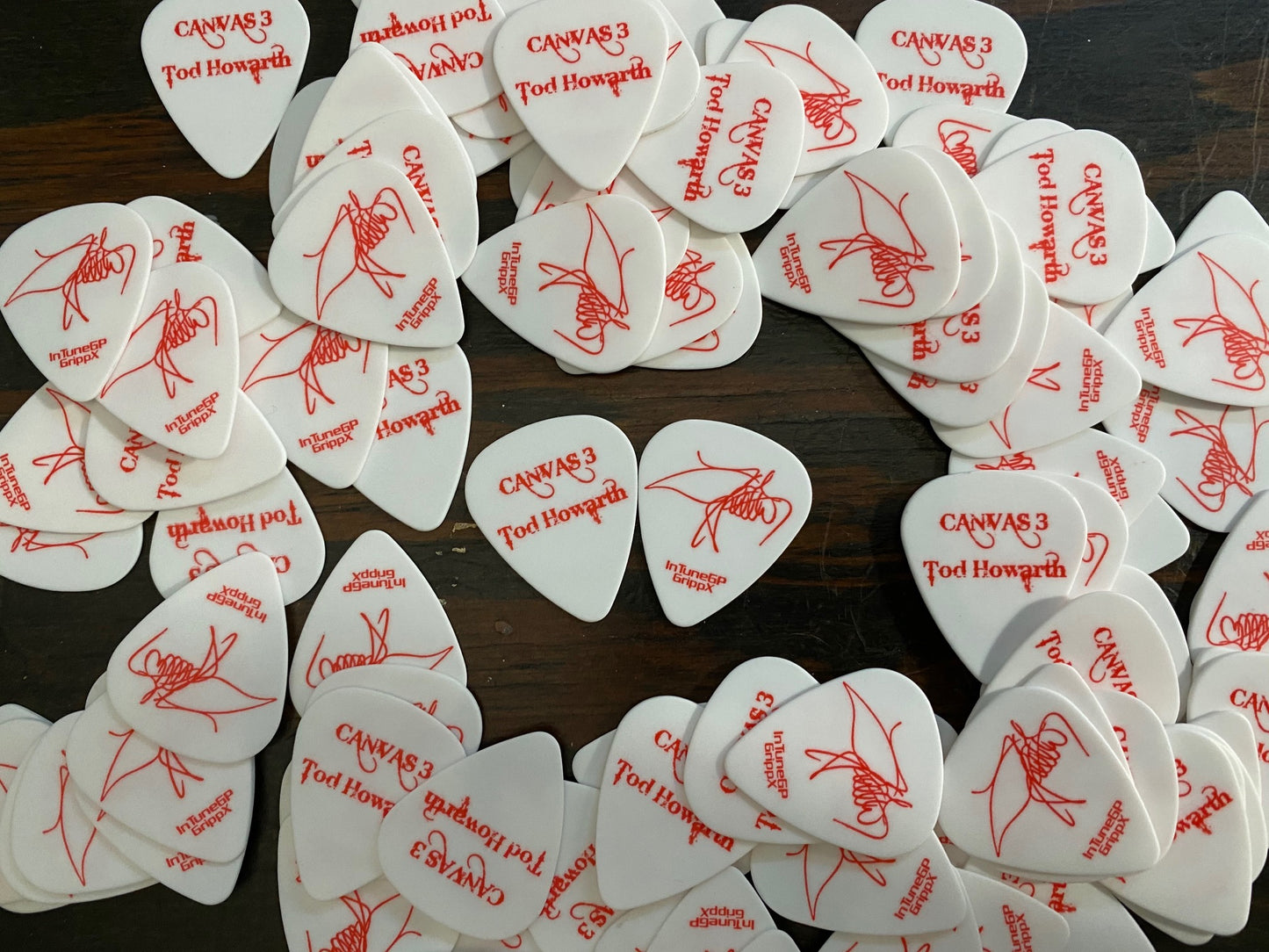 CANVAS Tod Howarth guitar pics, package of three.